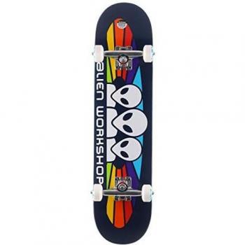 Skate Completo Alien Workshop Spectrum 8 Navy con Diseño Azul, Rojo y Amarillo