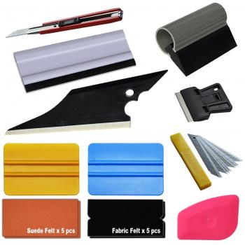 Ehdis Kit Vinilo Herramientas de película de Tinte de Envoltura de Vinilo, para Aplicar Película de Ventana, Tinte de Ventana de Automóvil, con Rasquetas limpiacristales, espatula Vinilo