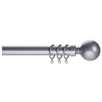 Barra de cortina extensible metálica telescópica entre 80-150 cm con soportes para pared y tornillos color plateado