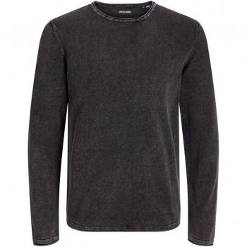 Jersey Punto Ligero Jack And Jones Eleo Knit Hombre Caviar 12174001