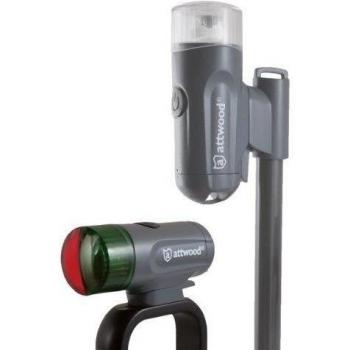 Attwood 14180-7 Kit Portátil Leds Navegación Pilas, Color Gris