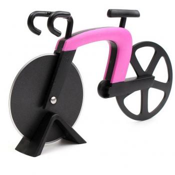 Cortador de pizza Suosi, diseño de bicicleta de acero inoxidable antiadherente