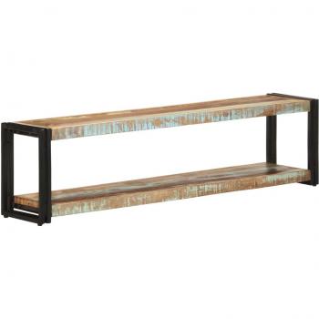 Mueble de TV de madera maciza reciclada 150x30x40 cm Marrón