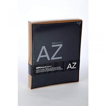APLI 13168-Tarjetero A4 de PVC con anillas negro 400 tarjetas