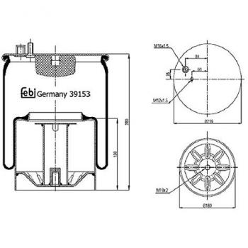 Fuelle de suspensión neumática FEBI BILSTEIN 39153