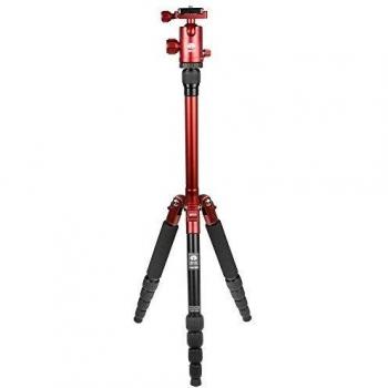 Sirui T-005X - Trípode (aluminio, 130 cm, con cabezal Sirui C-10X), color rojo