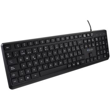 Teclado V7 KU350ES USB Pro Qwerty Español Negro