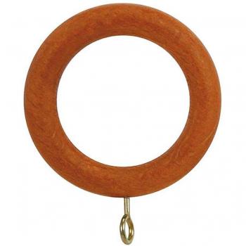 Anilla madera lisa con hembrilla 29x45 mm. teca