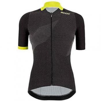 Santini Womens Redux Genio Jersey Camiseta de Trineo, Mujer, Negro, Small