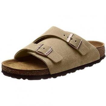 Birkenstock Zürich Suede Leather Soft-Footbed Regular Taupe Size EU 40 - UK L7