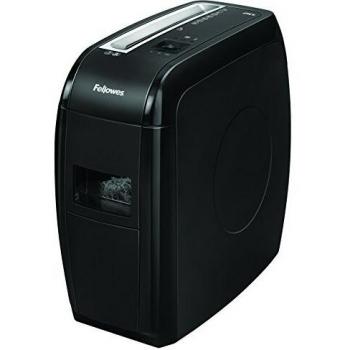 Fellowes 21Cs - Destructora trituradora de papel, corte en partículas, 12 hojas, negro