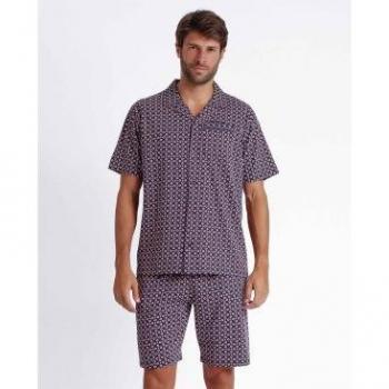ANTONIO MIRO Pijama Abierto Manga Corta Panot para Hombre