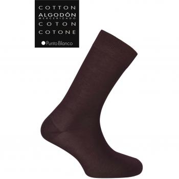 Punto Blanco - Calcetines Hombre Algodón Mercerizado - Granate, P