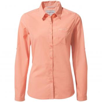 Craghoppers Kiwi Long Sleeved Camisa, Mujer, Rosette, 16