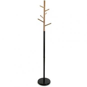 Versa Malmö Perchero de Pie de Estilo Minimalista, con 6 Ganchos o Colgadores para Ropa o Bolsos para el Recibidor, Medidas