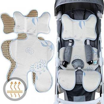 GOLDGE Universal Colchoneta Silla Colchonetas Transpirable para Silla de Paseo Asiento de Verano para Cochecitos y Sillas de Coche