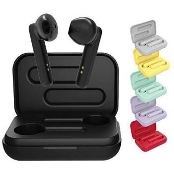 BE Pop - Auriculares inalámbricos Bluetooth 5.0 TWS con Sonido estéreo 3D HD, autonomía 6H, Funda de Carga LED, fácil de conectar, micrófono Integrado, Ligeros y cómodos para iPhone/Android