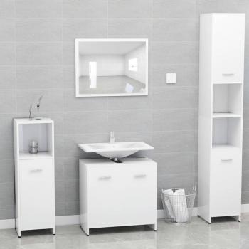 Conjunto de muebles de baño blanco de madera multicapa