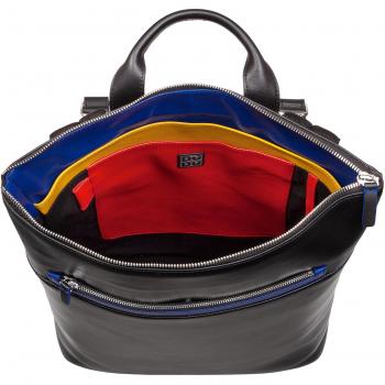 Mochila grande de hombre de piel para portátil 16' con cremallera Dudu