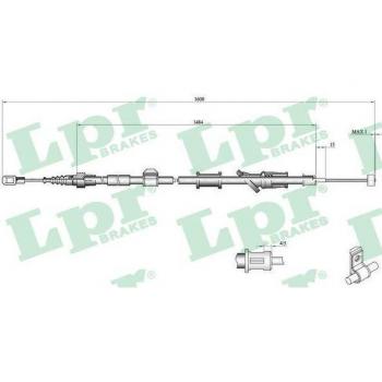 Cable de freno de mano LPR C0921B