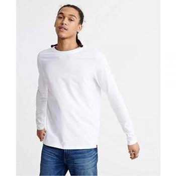 Superdry Hombre Camiseta de Manga Larga en algodón orgánico de la colección Stan Blanco XXL