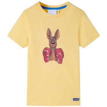 Camiseta infantil de manga corta amarilla 92