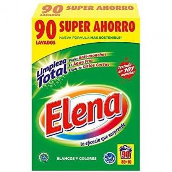 Elena Detergente para lavadora, adecuado para ropa blanca y de color, formato polvo - 90 dosis