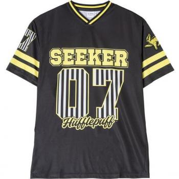 Camiseta Corta Oversize Harry Potter Hufflepuff - Cerdá, manga corta, diseño oversize, temática de Harry Potter, colección Hufflepuff