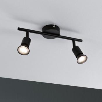 Spot Carolina GU10 2-flammig negro mate, max. 2x10W, sin bombillas - Paulmann
