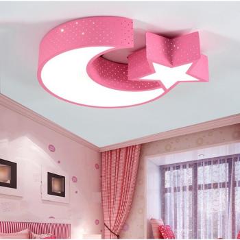 Lámparas de techo, luces de la habitación de los niños luces del dormitorio llevó la luz de techo simple chica moderna sala Creative lámparas de control remoto 55 * 35 * 8 cm