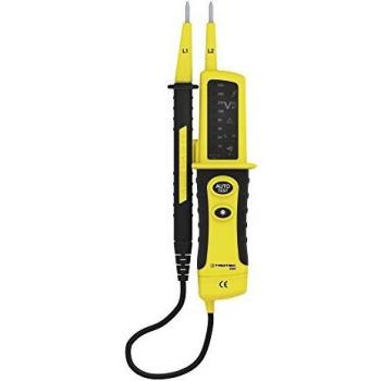 Trotec BE20 - Comprobador de tensión digital, rango de medición 12-690 V AC, pantalla LCD retroiluminada, función de prueba de continuidad y detección de polaridad
