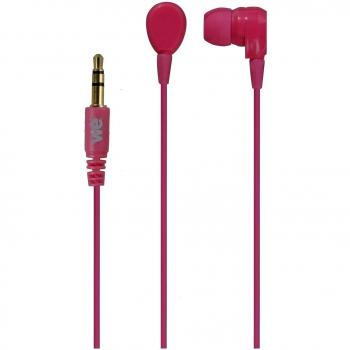 Auriculares In-Ear Fucsias 1.2m - Jack 3.5mm - Driver de 10mm - Impedancia 32 Ohms - Sensibilidad 98 dB