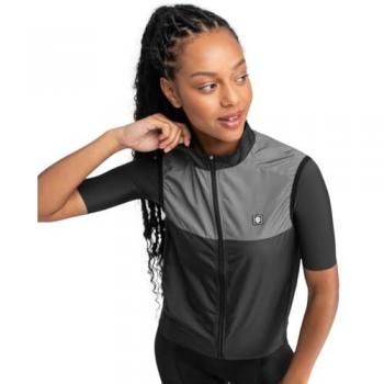 Chaleco Cortavientos de Ciclismo para Mujer Siroko V1-W Pikes Peak Negro