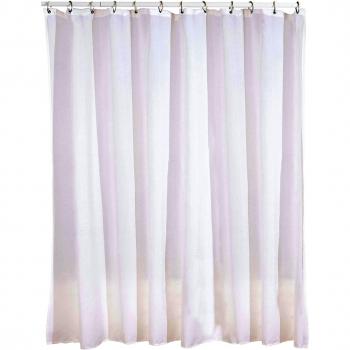 MSV Cortina DE BAÑO DE Polyester 180 X 200 CM Blanca, Poliéster, 200x0.5x180 cm