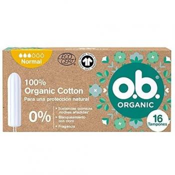 OB Organic Normal Tampons, 16 Count - 100% Certified Organic Cotton