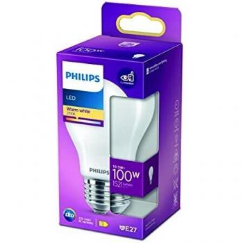 Philips Bombilla LED Estándar E27 10,5W Equivalente a 100W 1521 lm Luz Cálida 2700K A60