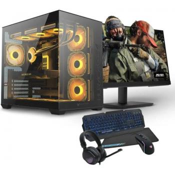PC Gaming Completo AMD Ryzen 7 7700X/32GB DDR5/2TB SSD/RTX 4060 Ti + Monitor Full HD de 27 + Combo de Teclado, Ratón y Cascos