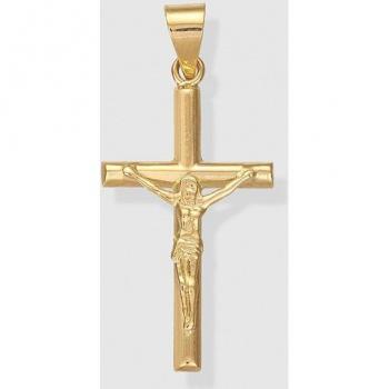 Colgante Cruz de oro amarillo con cadena incluida de El Corte Inglés
