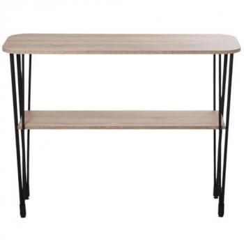 Consola Alexandra House Living Marrón Negro Madera 120 x 91 x 40 cm