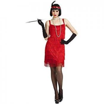 Disfraz Charleston Flecos Rojo S