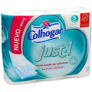 COLHOGAR papel higiénico just1 paquete 6 uds
