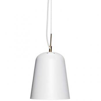 Lámpara Colgante Moving Interior Blanca y Latón 22 cm