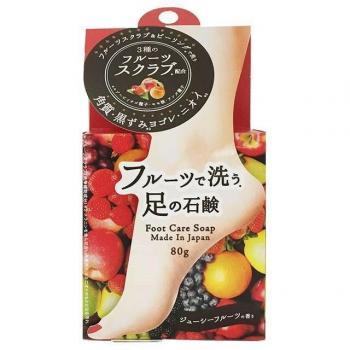 Pelican Foot Care Soap - Fruit-based foot scrub soap, 80 g, Juicy fruit scent