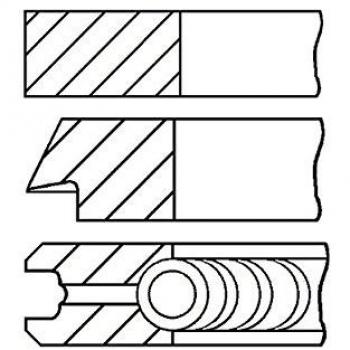Kit de Anillos de Pistón GOETZE para FIAT, PEUGEOT y CITROËN 08-323400-00