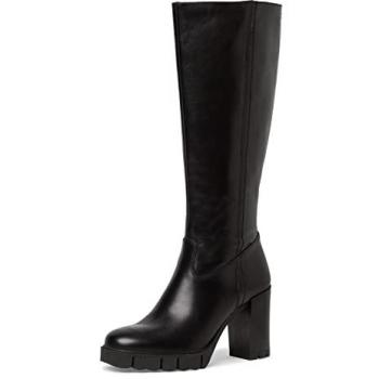 Bota de Mujer Tamaris Negra Clásica de Cuero con Tacón Alto EU 39