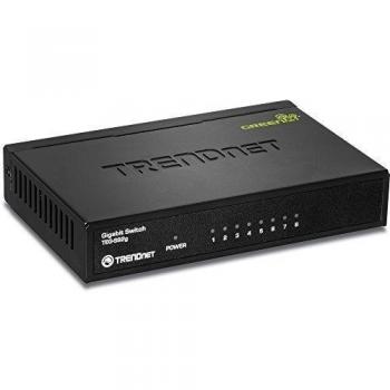 TRENDnet TEG-S82g - Switch Gigabit GREENnet de 8 puertos, negro