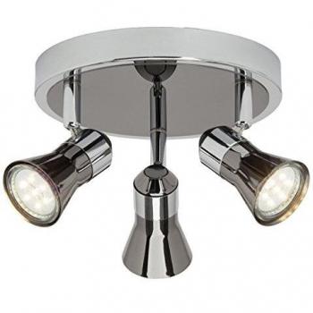 Foco de Techo LED Jupp 3xGU10 7.5W Cromo y Negro, Luz Regulable, 900lm