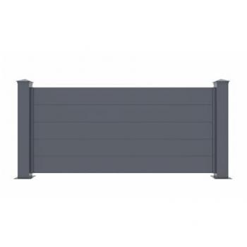 Valla de Aluminio Niesen 190x90 cm Gris