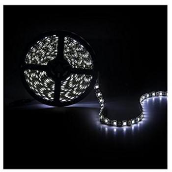 Tira LED 300 LEDs 72W 4200Lm CRI85 SMD5050 12VDC IP65 Pcb Negro x5M 40.000H - Blanco Frío