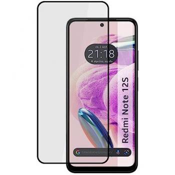 Protector Cristal Templado 5D Completo Negro para Xiaomi Redmi Note 12S con Adhesivo Total